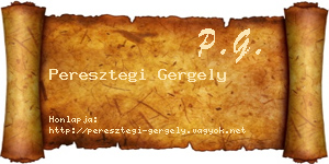 Peresztegi Gergely névjegykártya
